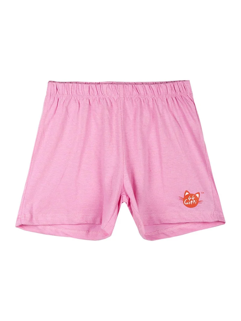 Pigiama corto bambina in cotone - fucsia