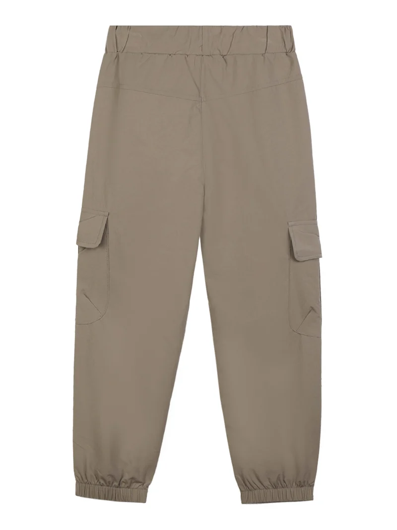 Pantaloni cargo da bambino con tasconi e polsini - khaki