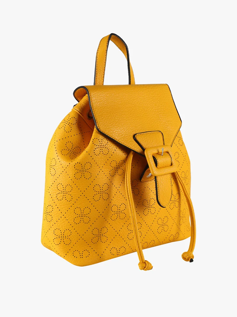 Zaino donna con bottone - giallo