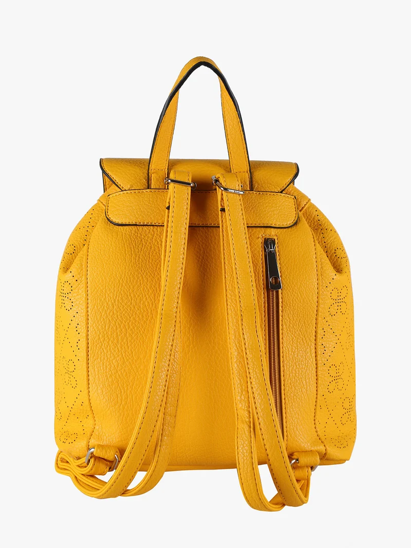 Zaino donna con bottone - giallo