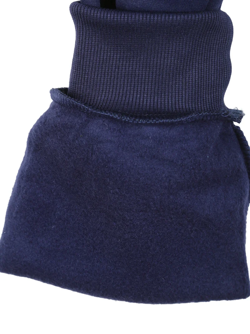 Completo baseball 3 pezzi da bambino con bottoni e interno felpato - blu