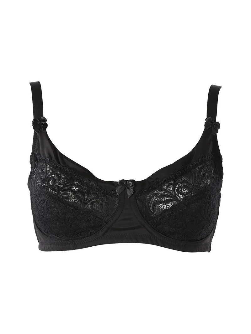 PRIMULA Reggiseno strutturato con pizzo senza imbottitura e senza ferretto COPPA C - nero