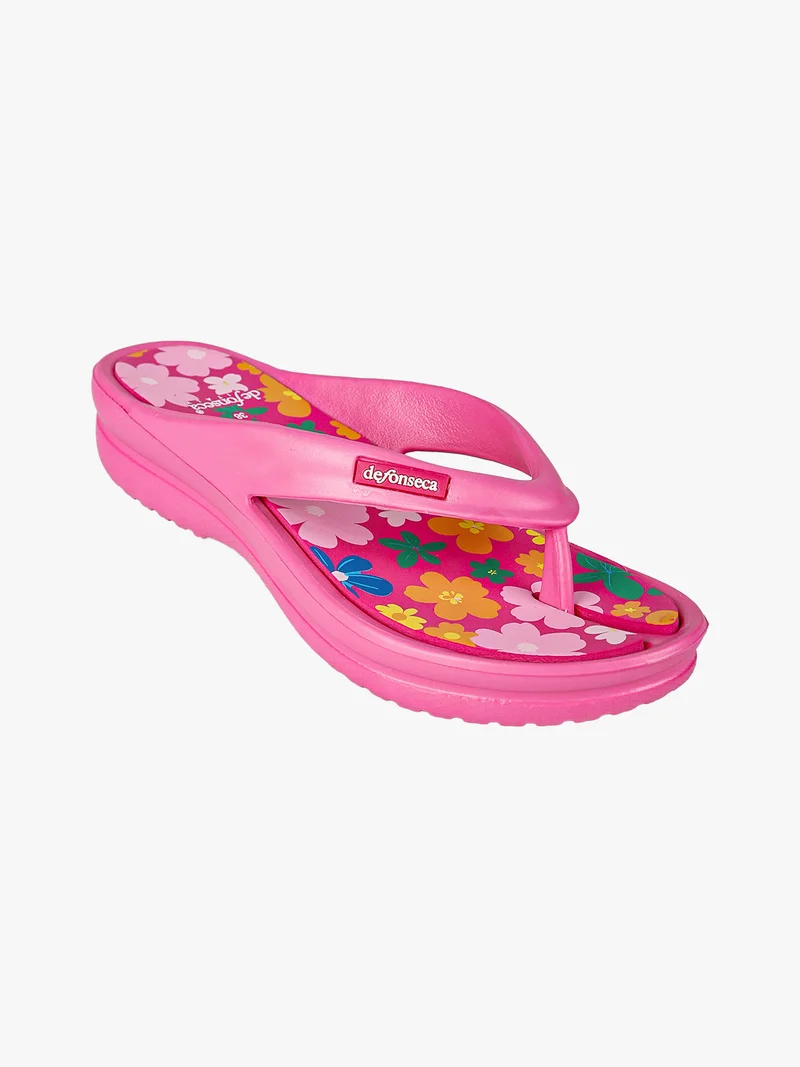 Infradito mare da donna con zeppa - fucsia