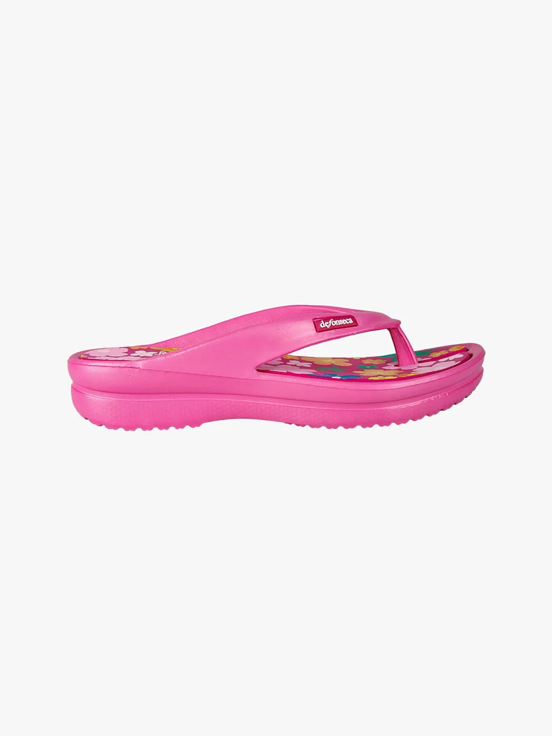 Infradito mare da donna con zeppa - fucsia