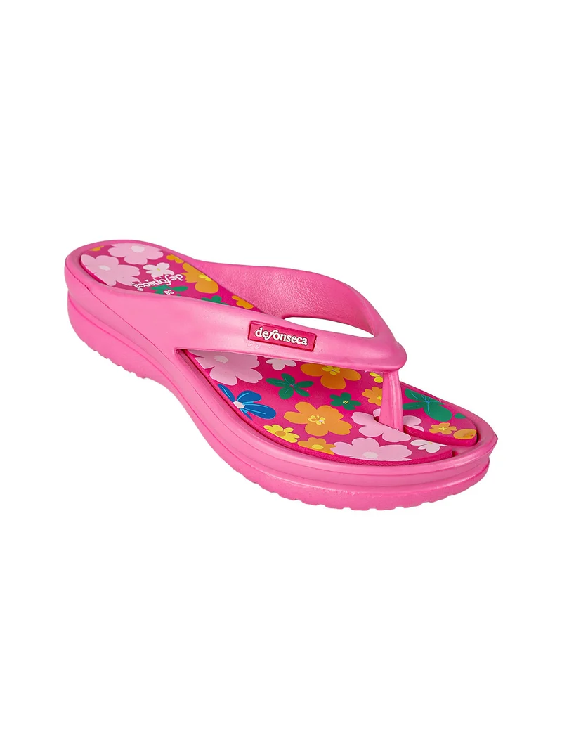 Infradito mare da donna con zeppa - fucsia