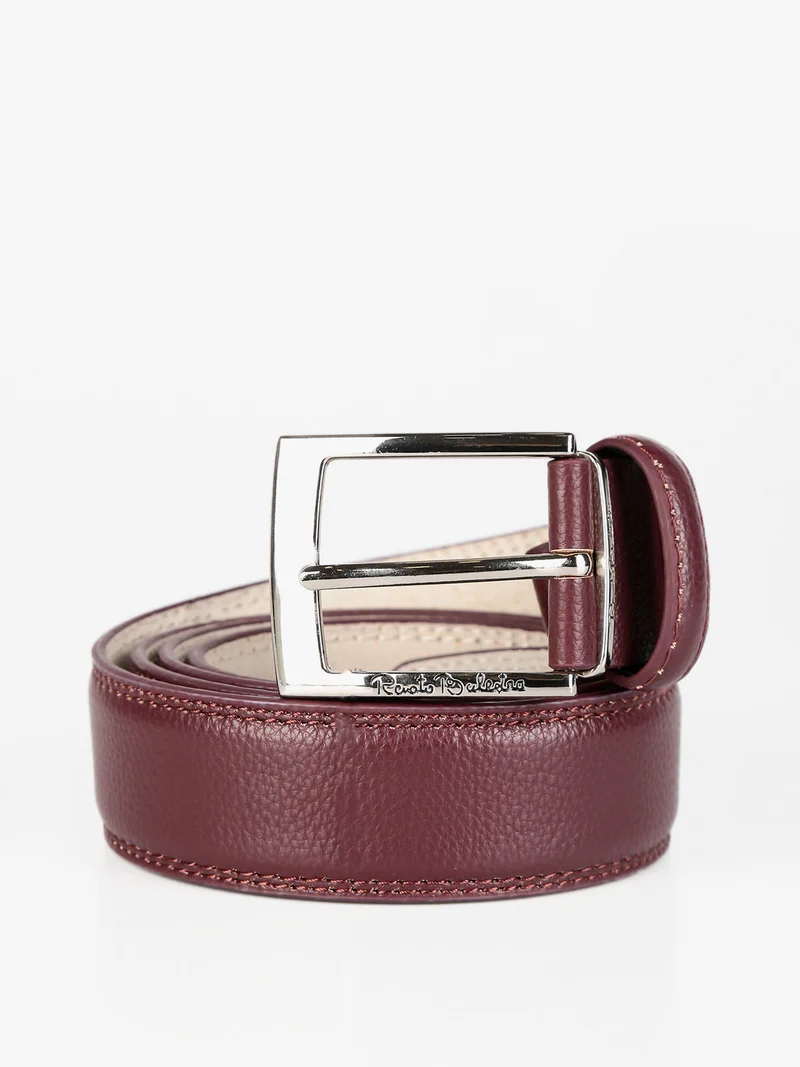 Cintura in pelle da uomo - marrone