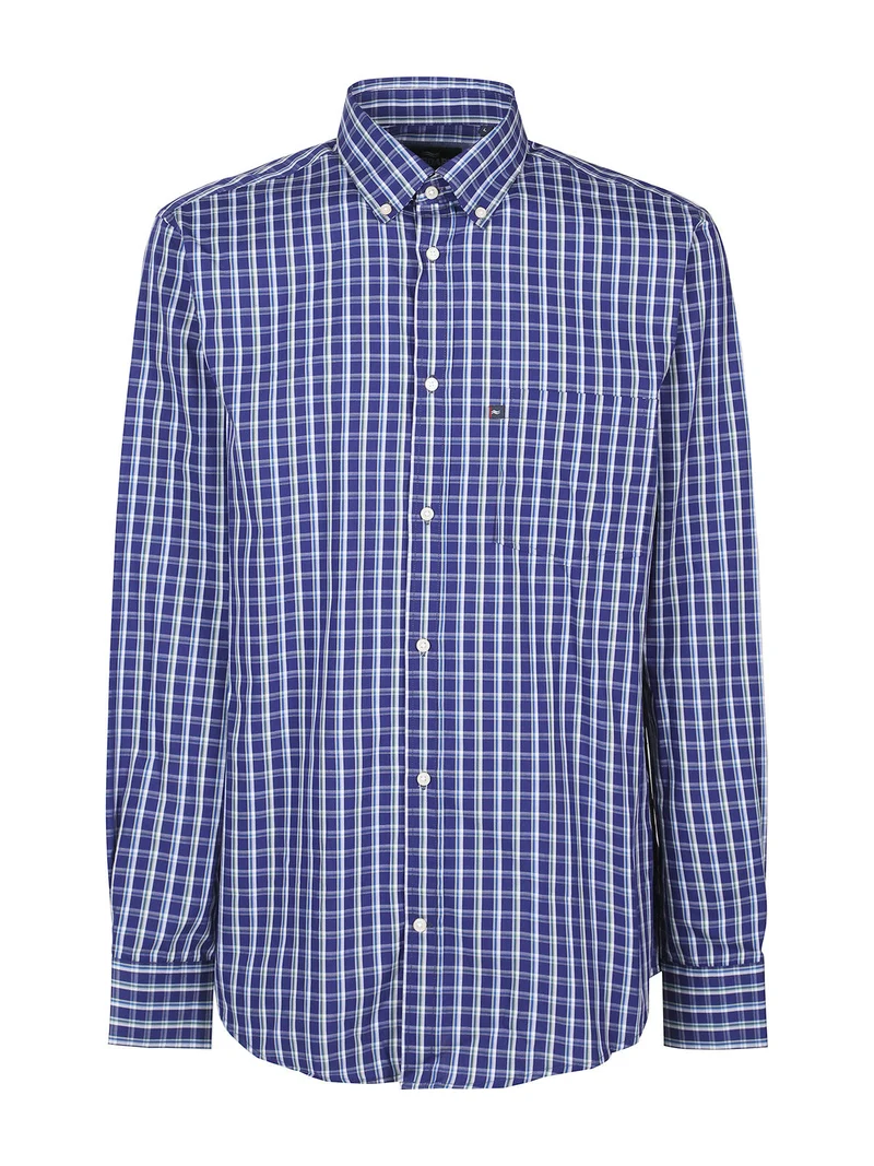 Camicia da uomo regular fit a fantasia - bluette