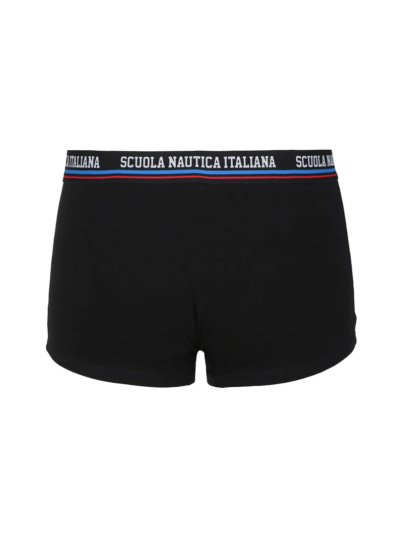 Boxer da uomo in cotone elastico - nero