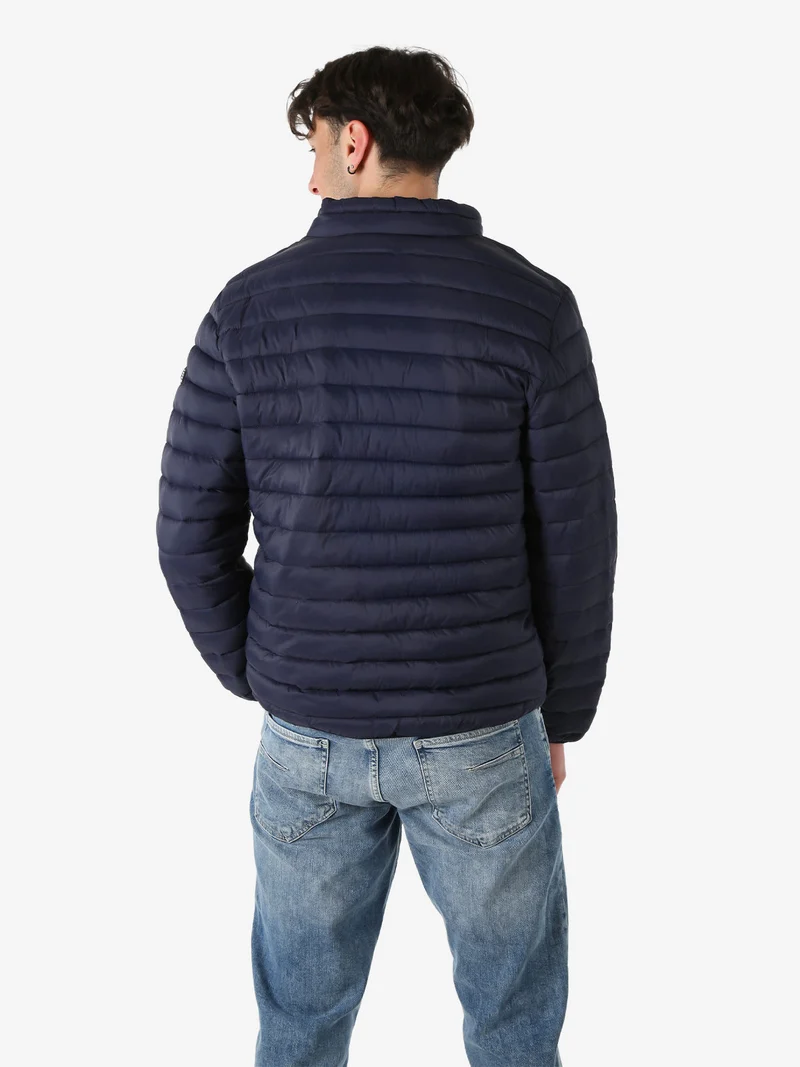 Giubbino da uomo modello 100 grammi con zip - blu scuro