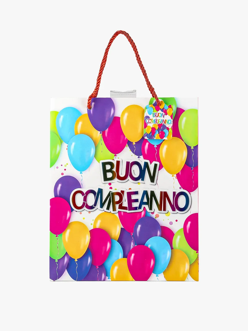Sacchetto regalo compleanno - multicolore