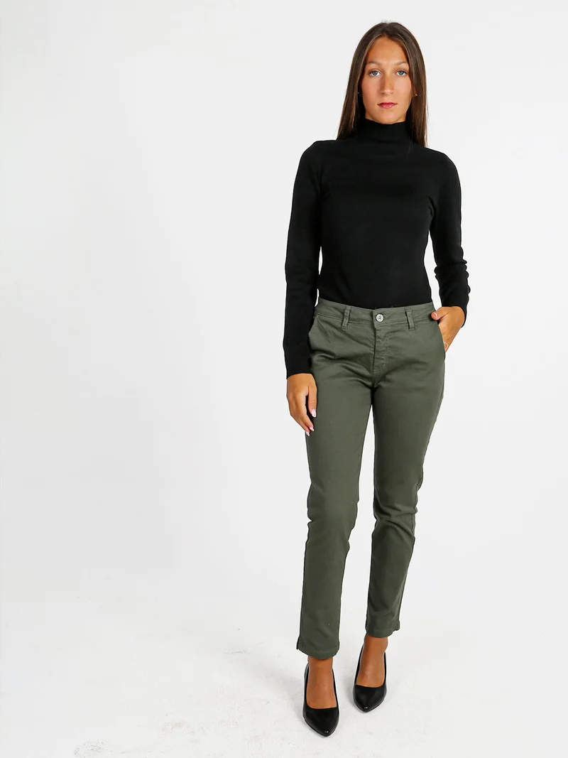 Maglia donna a lupetto - nero
