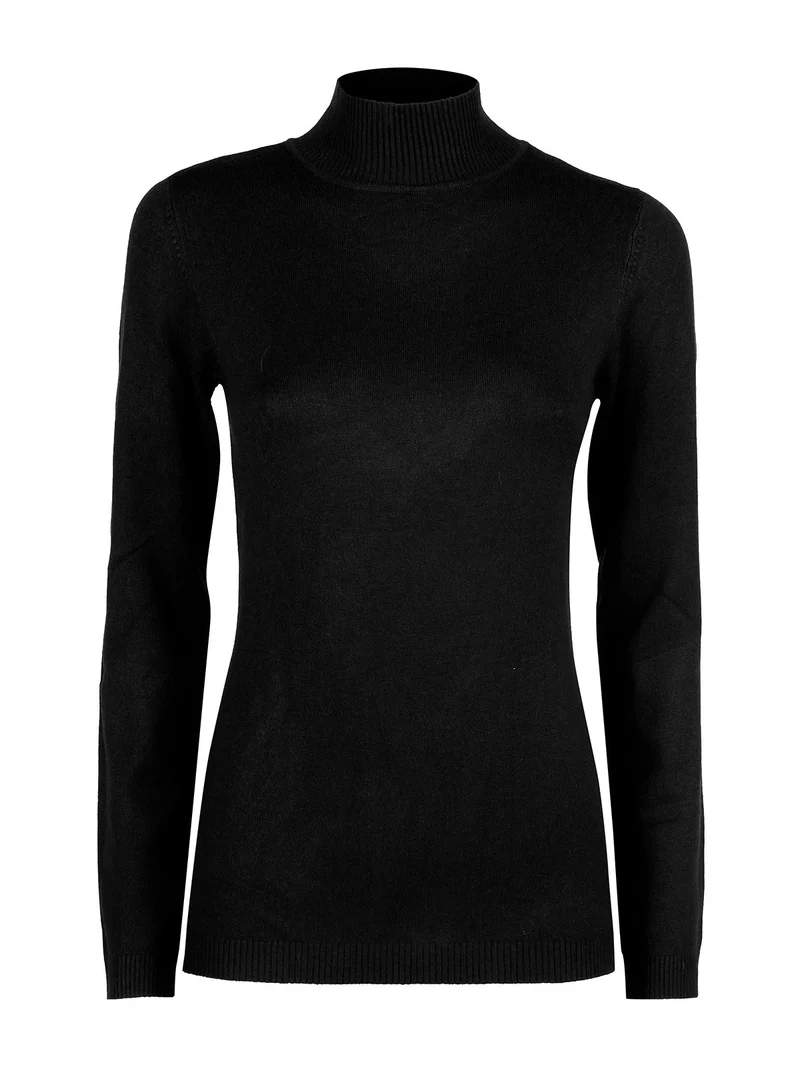 Maglia donna a lupetto - nero