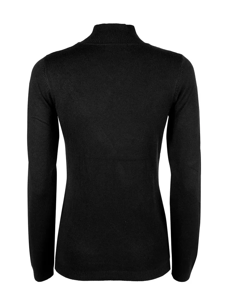 Maglia donna a lupetto - nero