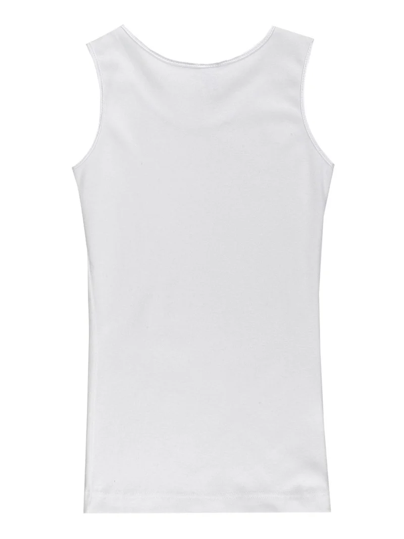 Canotta intima da bambina in caldo cotone - bianco
