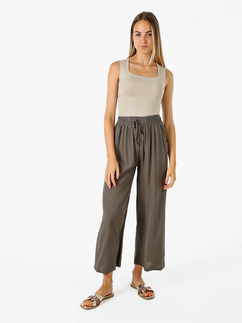 Pantaloni donna estivi in cotone - militare
