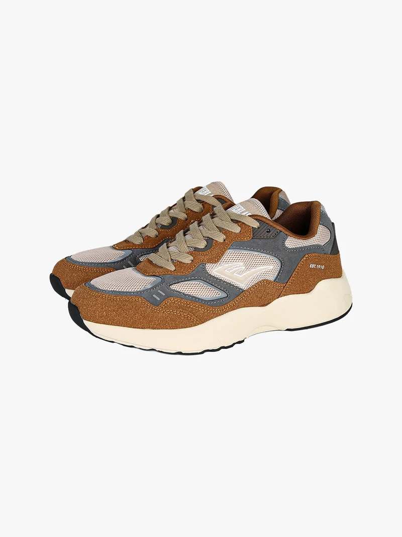 Sneakers sportive da uomo con suola alta - marrone