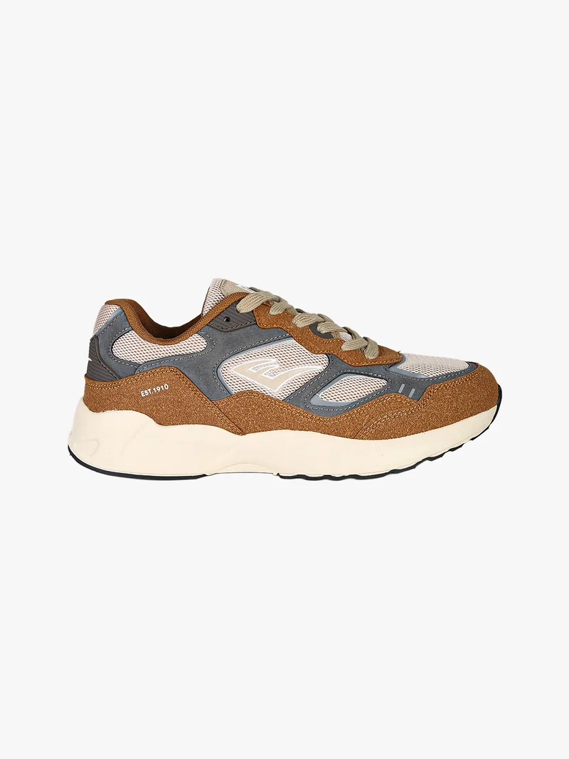 Sneakers sportive da uomo con suola alta - marrone