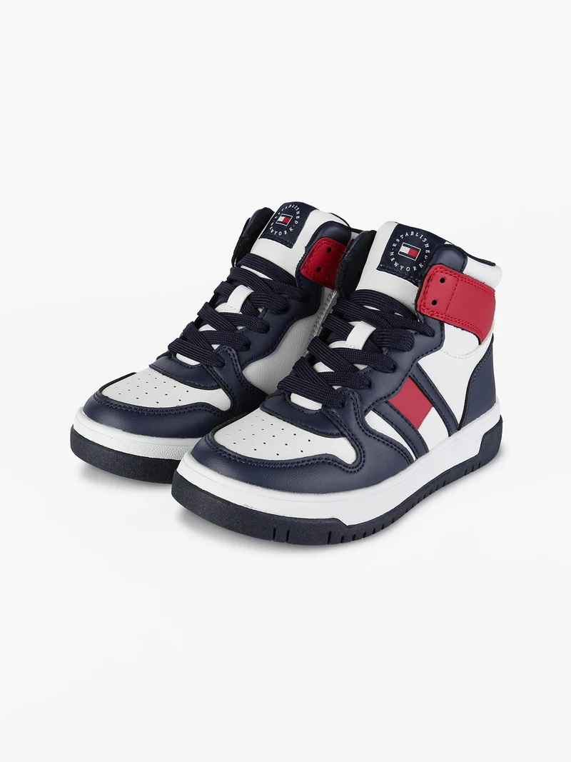 Sneakers alte da ragazzo bicolor - blu scuro