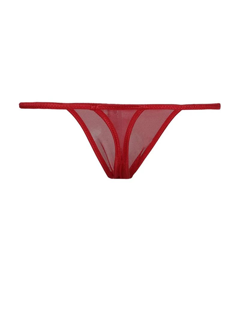 Baby doll + perizoma completo intimo rosso
