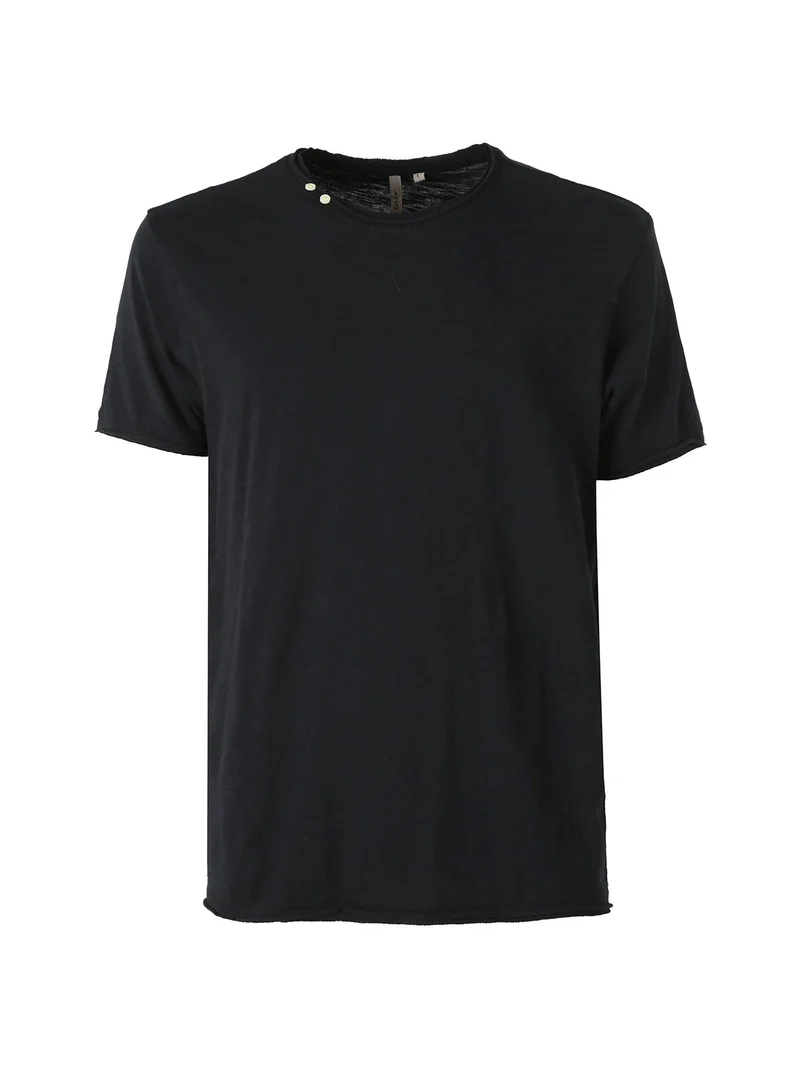 T-shirt girocollo da uomo in cotone - nero