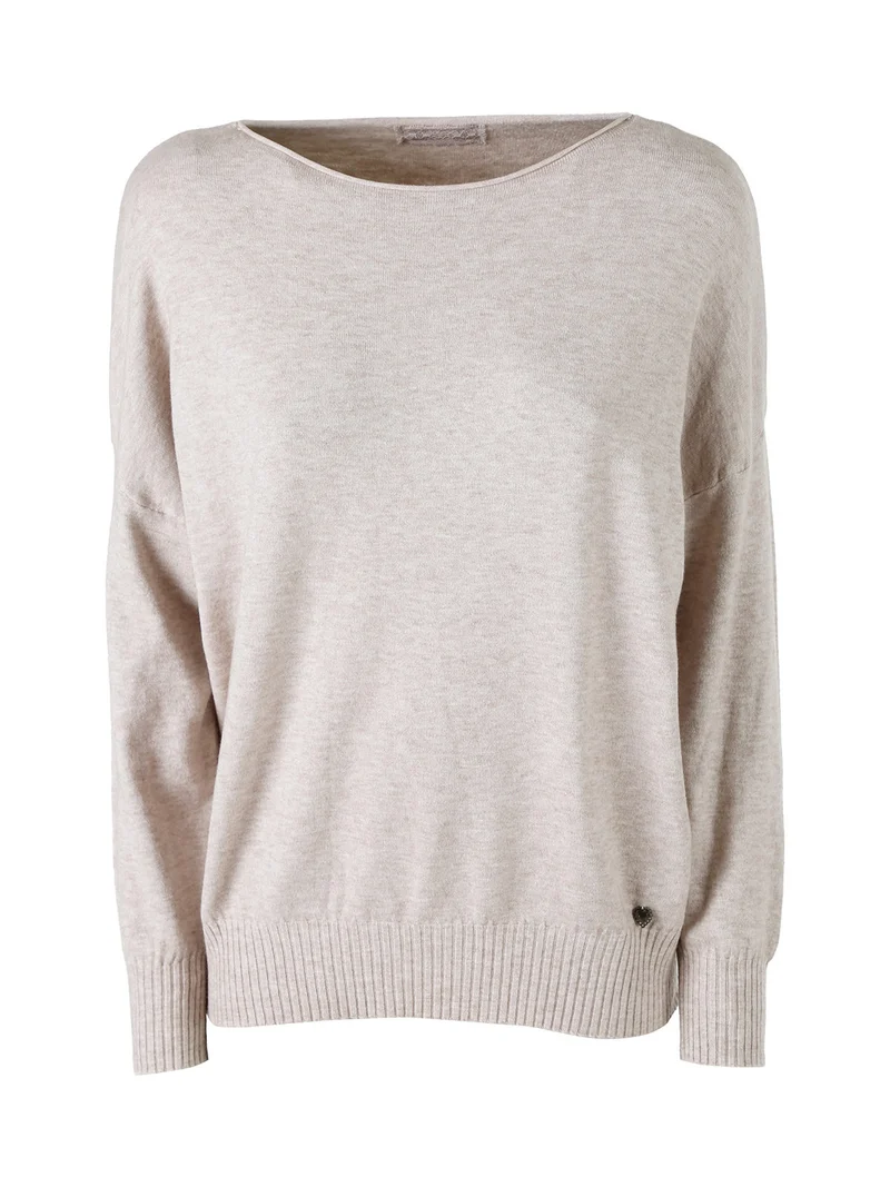Pullover donna oversize in maglia - beige