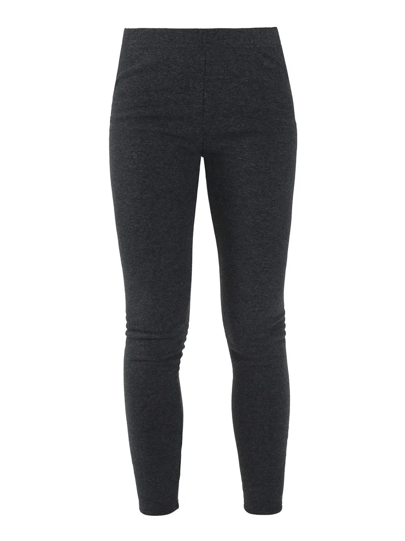 Leggings donna con interno di pelo - grigio scuro