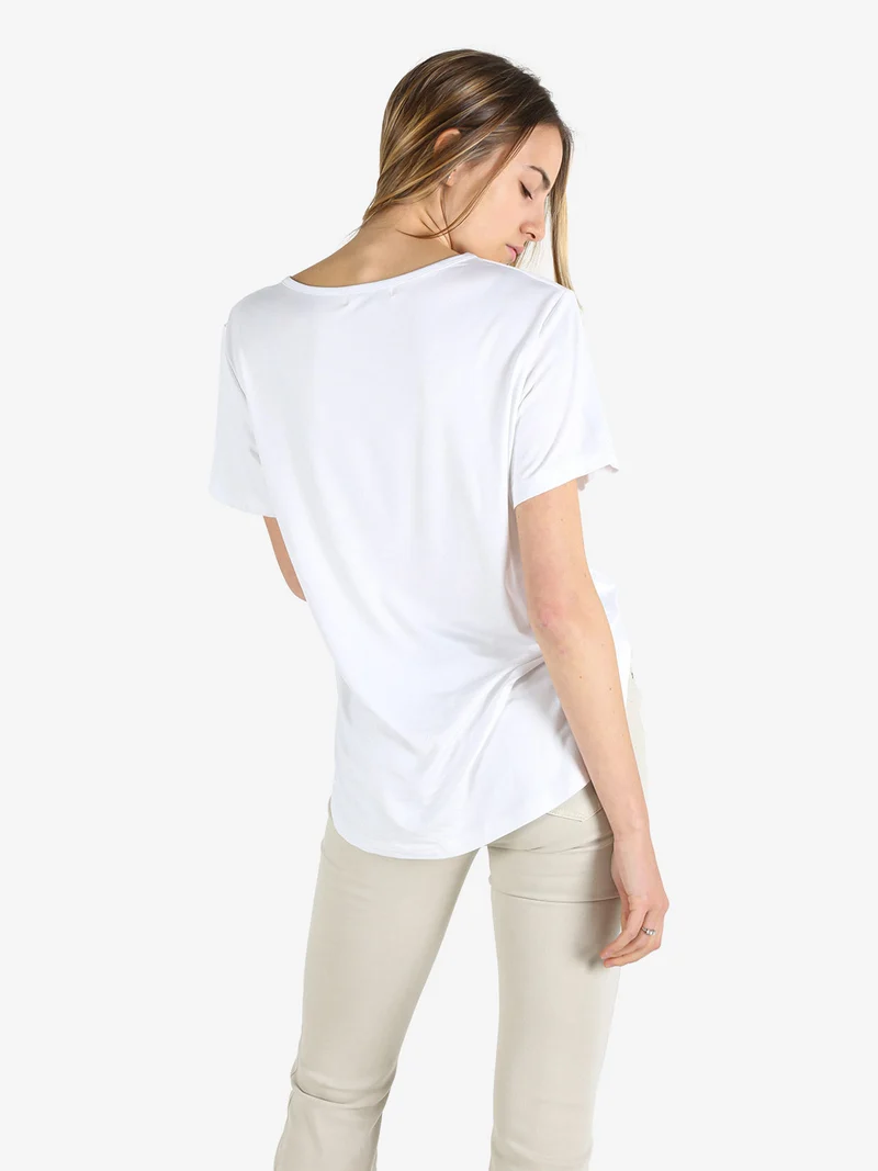 T-shirt da donna con strass - bianco
