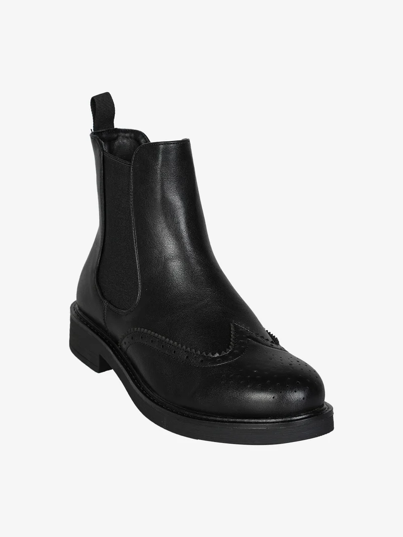 Stivaletti donna con fasce elastiche - nero