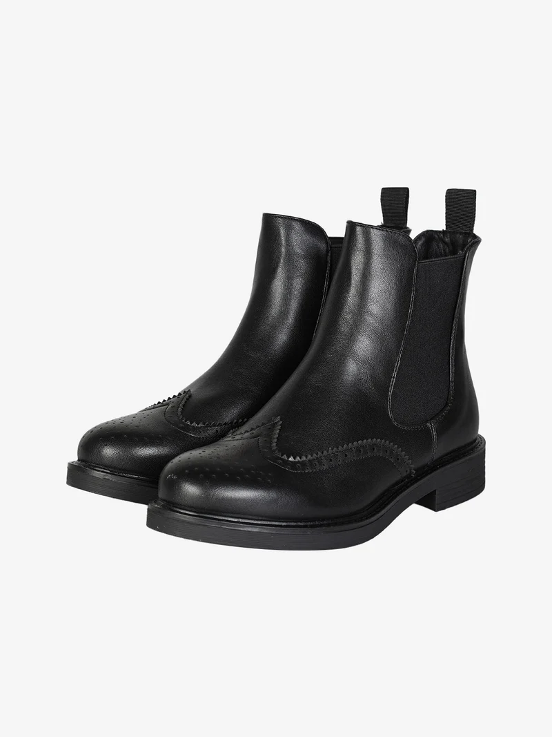 Stivaletti donna con fasce elastiche - nero
