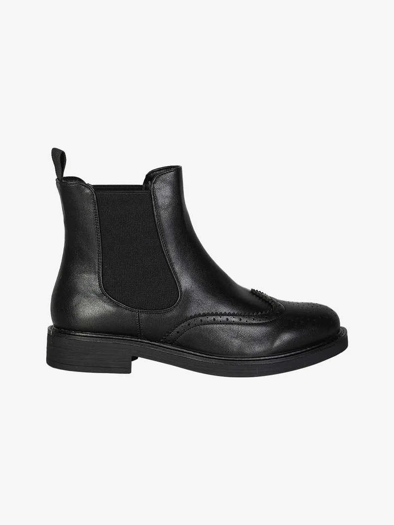 Stivaletti donna con fasce elastiche - nero