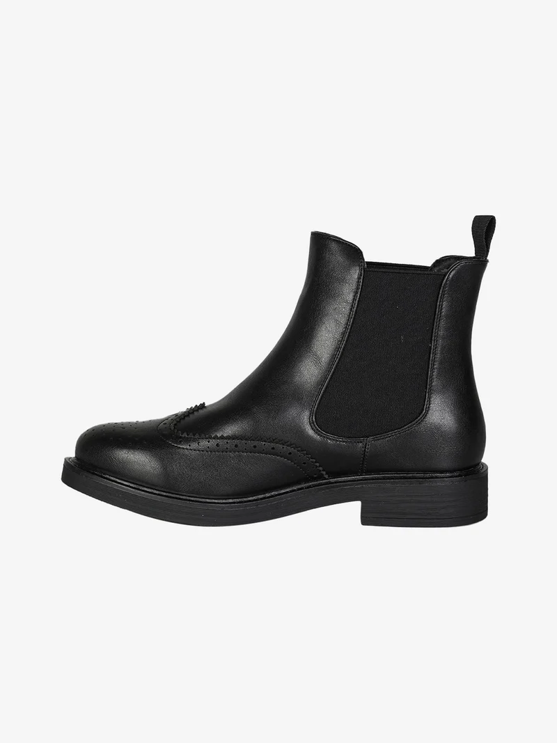 Stivaletti donna con fasce elastiche - nero