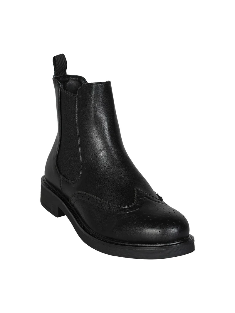 Stivaletti donna con fasce elastiche - nero