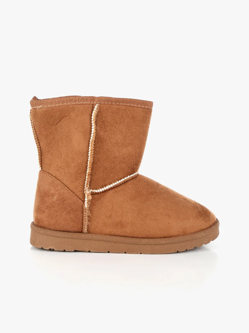 Stivaletto basso da bambina imbottito - cammello