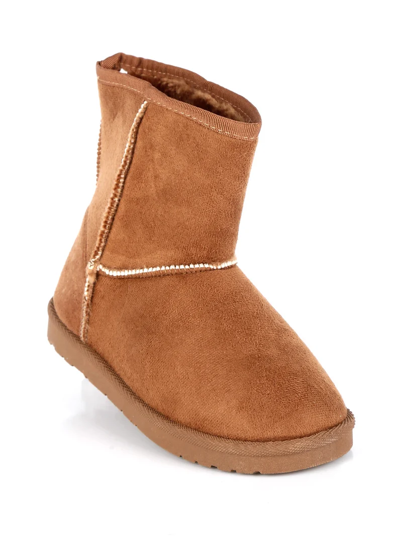 Stivaletto basso da bambina imbottito - cammello