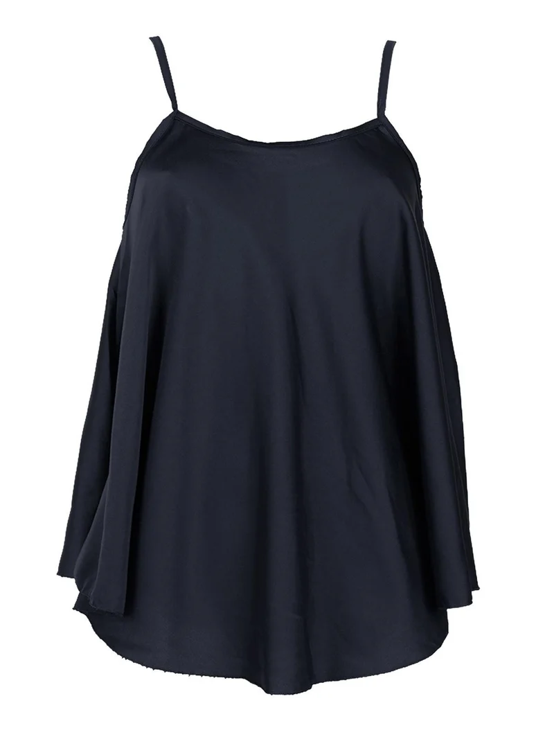 Top donna con spalline fini - blu scuro