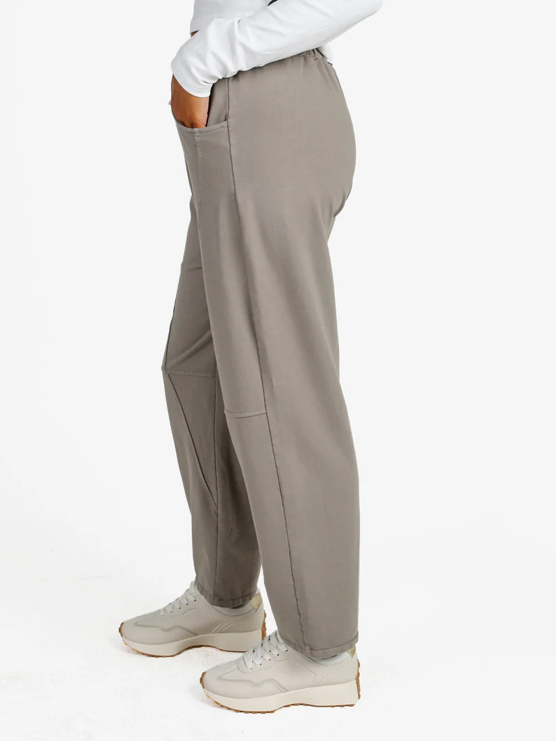 Pantaloni sportivi donna in cotone - fango