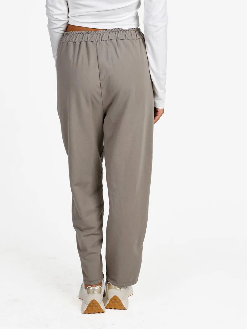 Pantaloni sportivi donna in cotone - fango