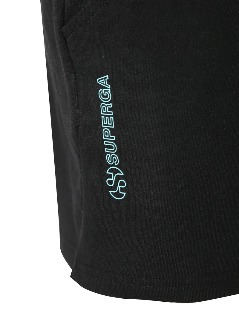 Completo corto da donna 2 pezzi in cotone con logo - bianco