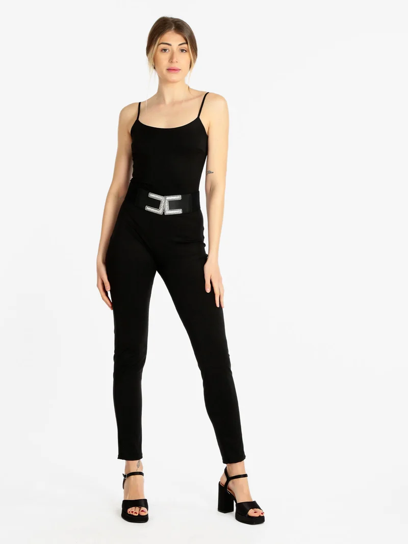 Jumpsuit aderente donna - nero