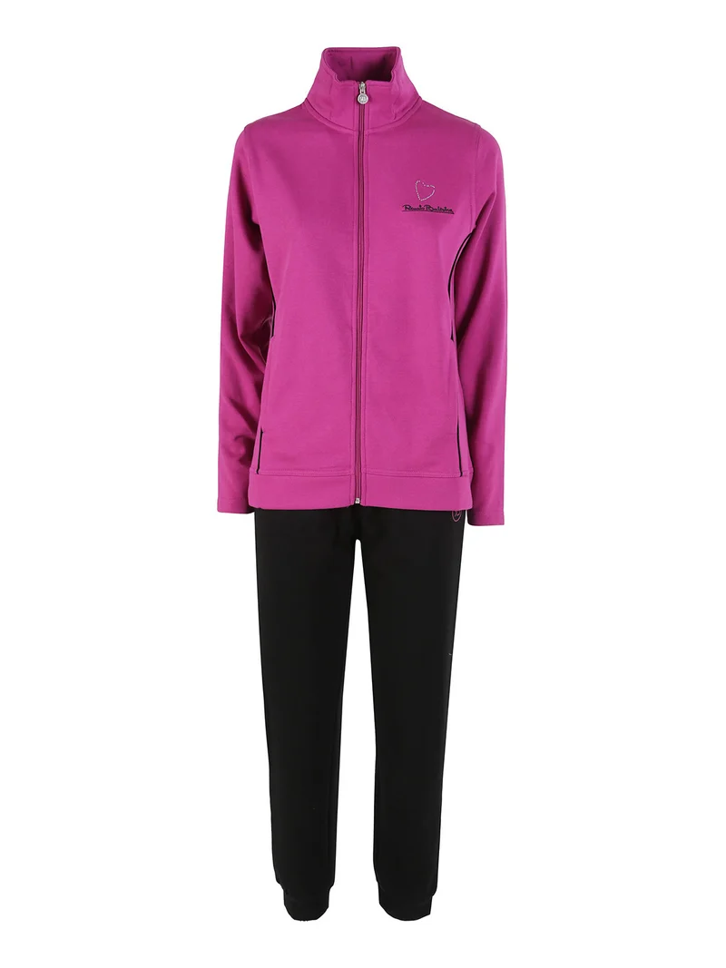 Completo tuta donna 2 pezzi con felpa e pantaloni - fucsia