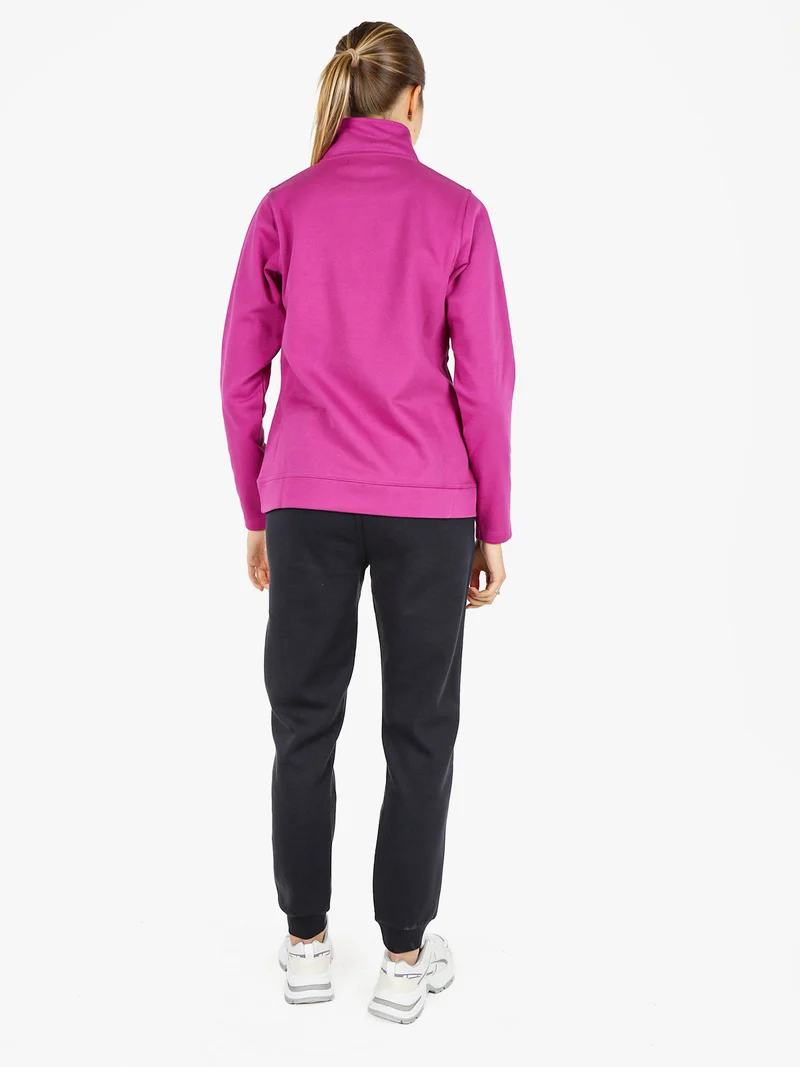 Completo tuta donna 2 pezzi con felpa e pantaloni - fucsia