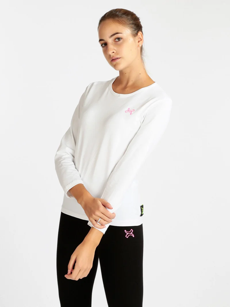 T-shirt manica lunga donna - bianco