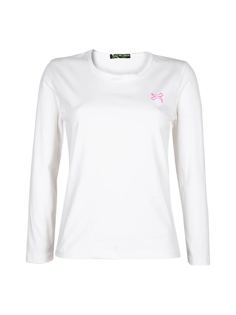 T-shirt manica lunga donna - bianco