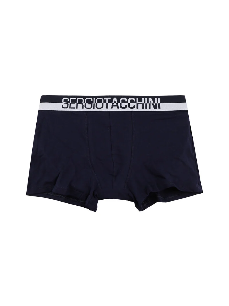 Boxer da uomo in cotone bielastico - blu scuro