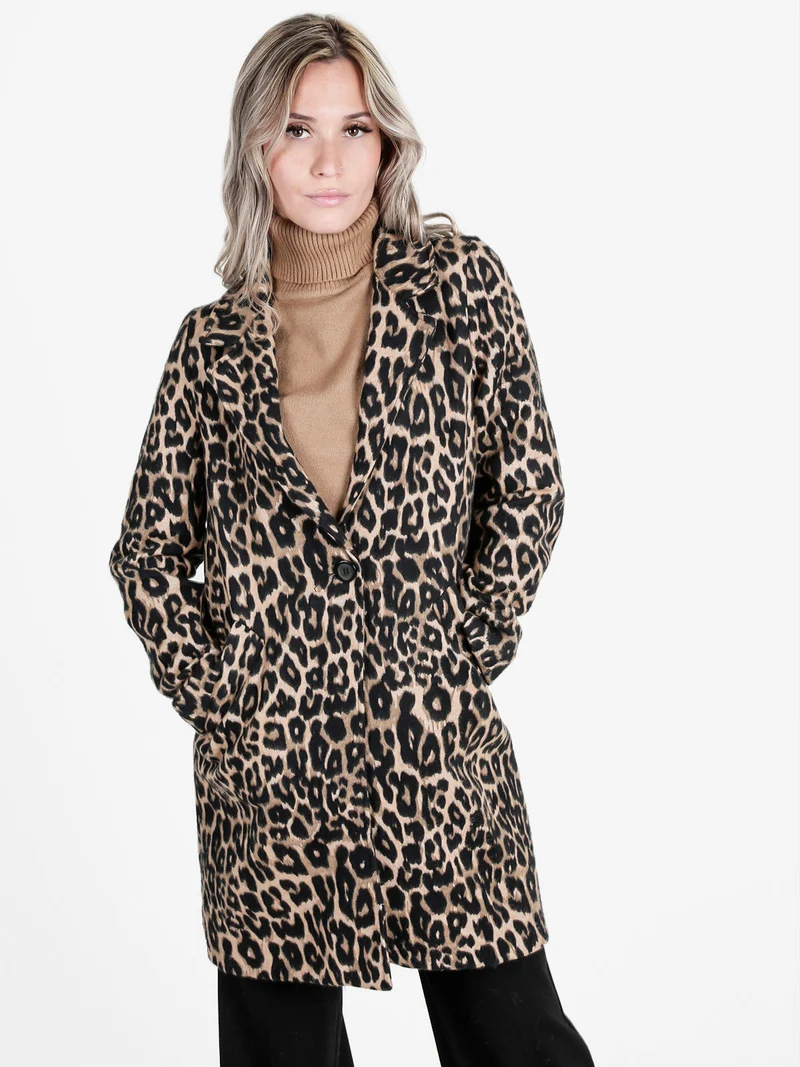 Cappotto donna animalier - multicolore