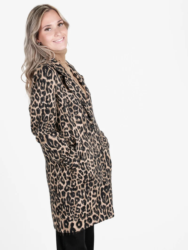 Cappotto donna animalier - multicolore