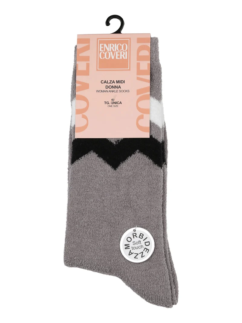 Calze midi donna invernali morbide - grigio