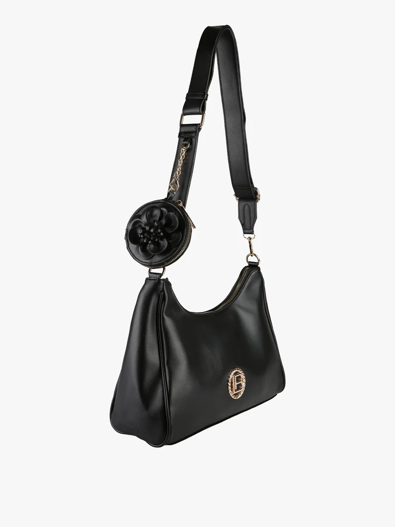 Borsa donna a tracolla con portamonete - nero