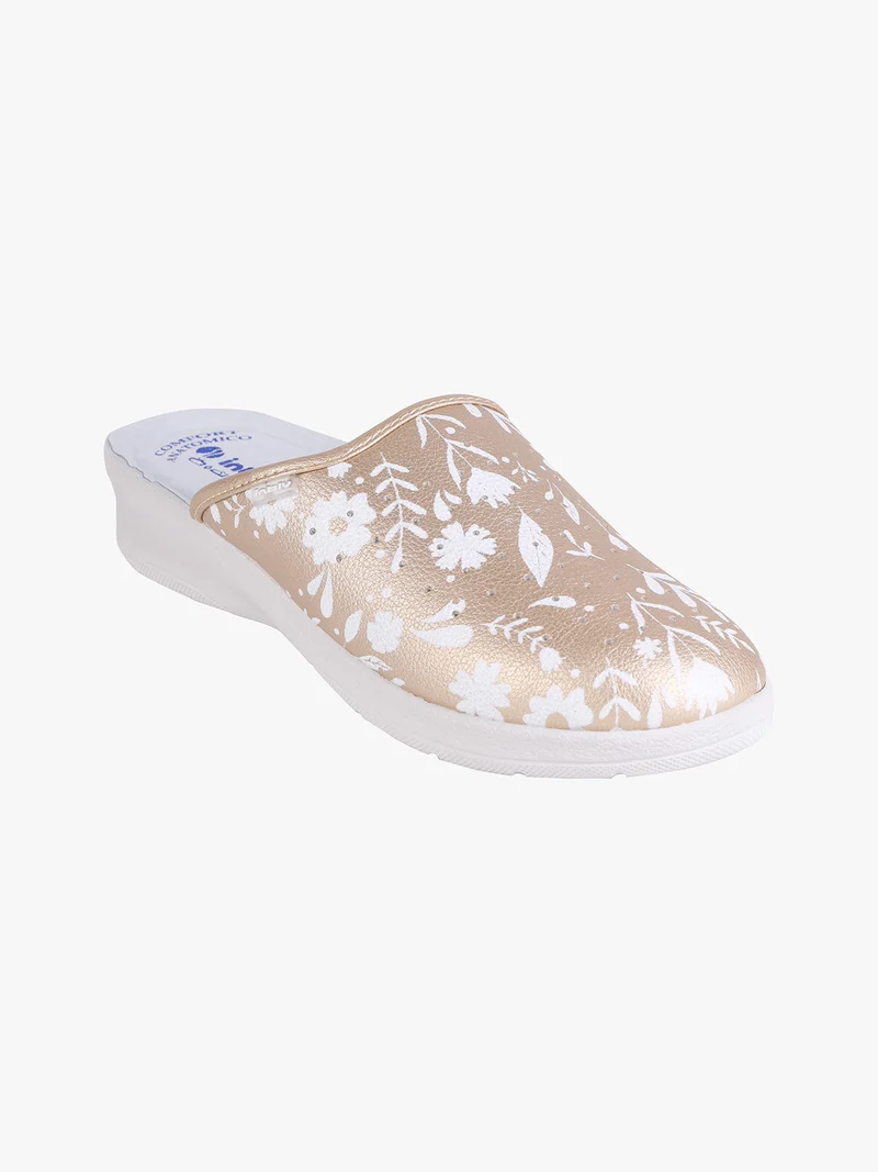 Ciabatte sanitarie donna fiorate - platino