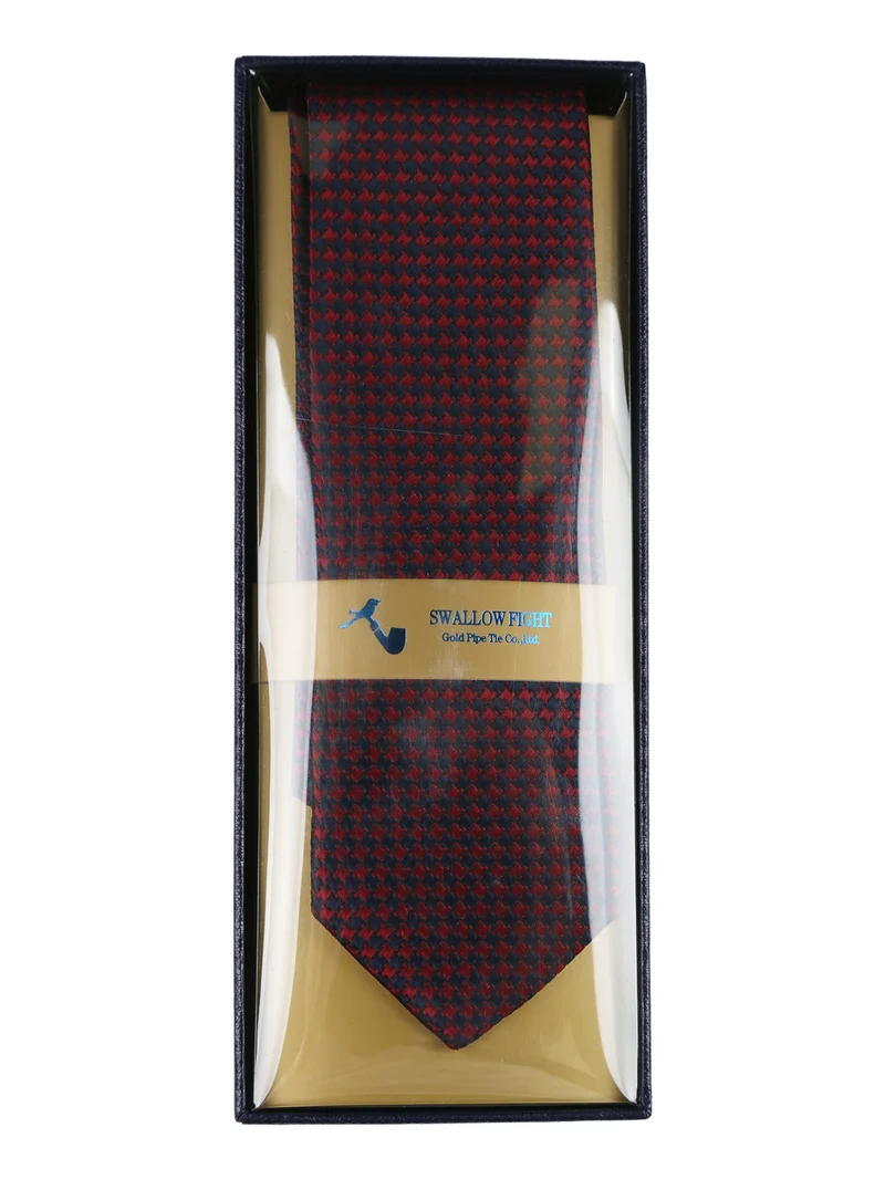 Cravatta classica da uomo con stampe - bordeaux